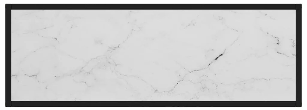 vidaXL Τραπέζι Κονσόλα Λευκό 100 x 35 x 75 εκ. από Ψημένο Γυαλί