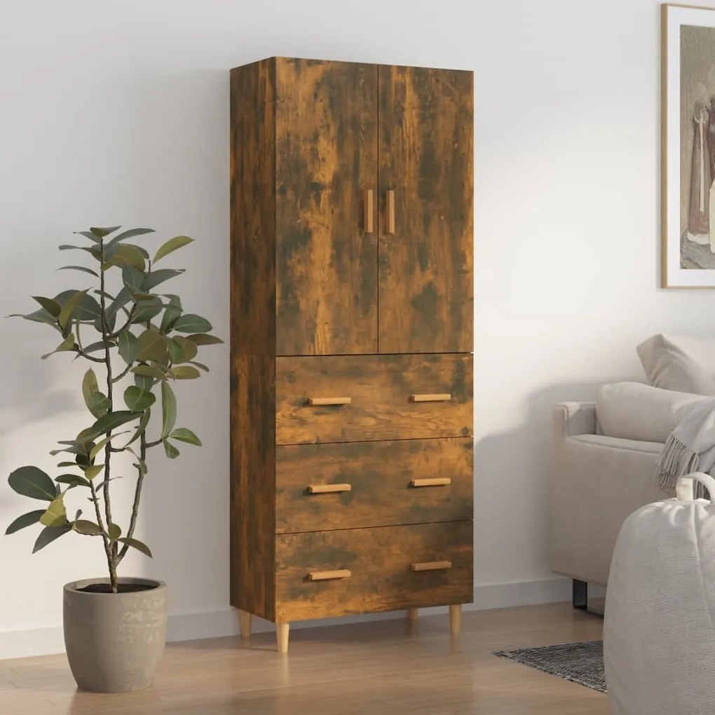 vidaXL Ντουλάπα Καπνιστή δρυς 70x34x180 cm από Επεξεργασμένο Ξύλο