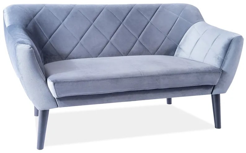 SOFA KARO 2 VELVET SZARY BLUVEL 14 / BUK DIOMMI-80-2889