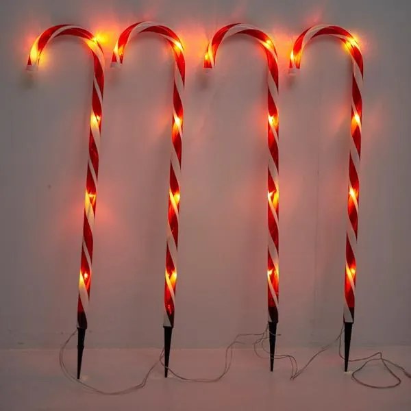 Eurolamp Σειρά 4 Γλειφιτζουριών Με 40 LED Θερμό Λευκό 8 Πρoγράμματα Υ70cm IP44 Ηλιακού Συλλέκτη 600-04702