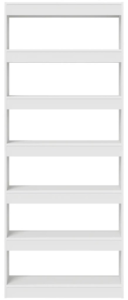 vidaXL Βιβλιοθήκη/Διαίρεση Δωματίου Λευκή 80x30x198 εκ.