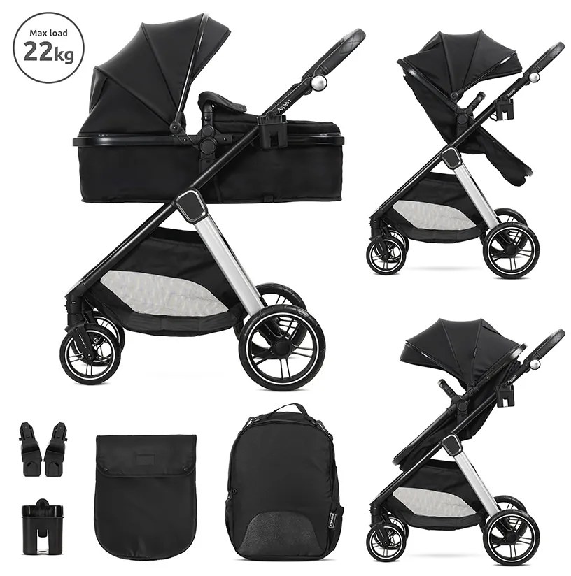 LORELLI ΠΟΛΥΚΑΡΟΤΣΙ ΜΕΤΑΤΡΕΠΟΜΕΝΟ 2 ΣΕ 1 ASPEN BLACK 10022062501