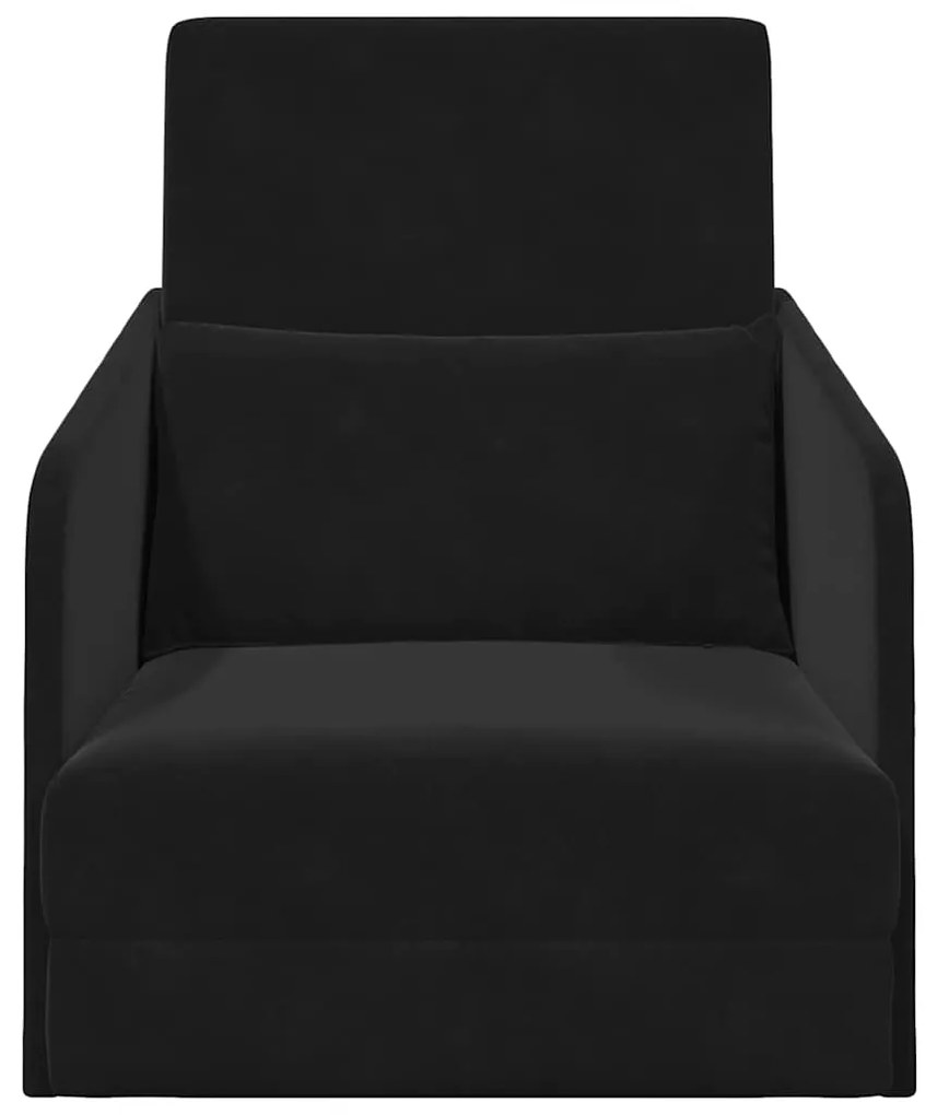 vidaXL Κρεβάτι καναπές Μαύρο 65 x 80 x 83 εκ. Βελούδο
