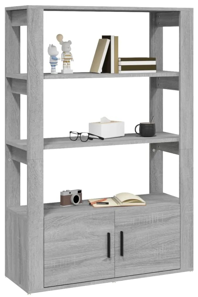 vidaXL Ντουλάπι Γκρι Sonoma 80x30x119,5 εκ. από Επεξεργασμένο Ξύλο