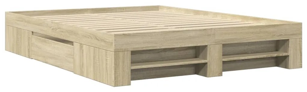 vidaXL Πλαίσιο Κρεβατιού Χωρ. Στρώμα Sonoma Δρυς 160x200 εκ. Επ. Ξύλο