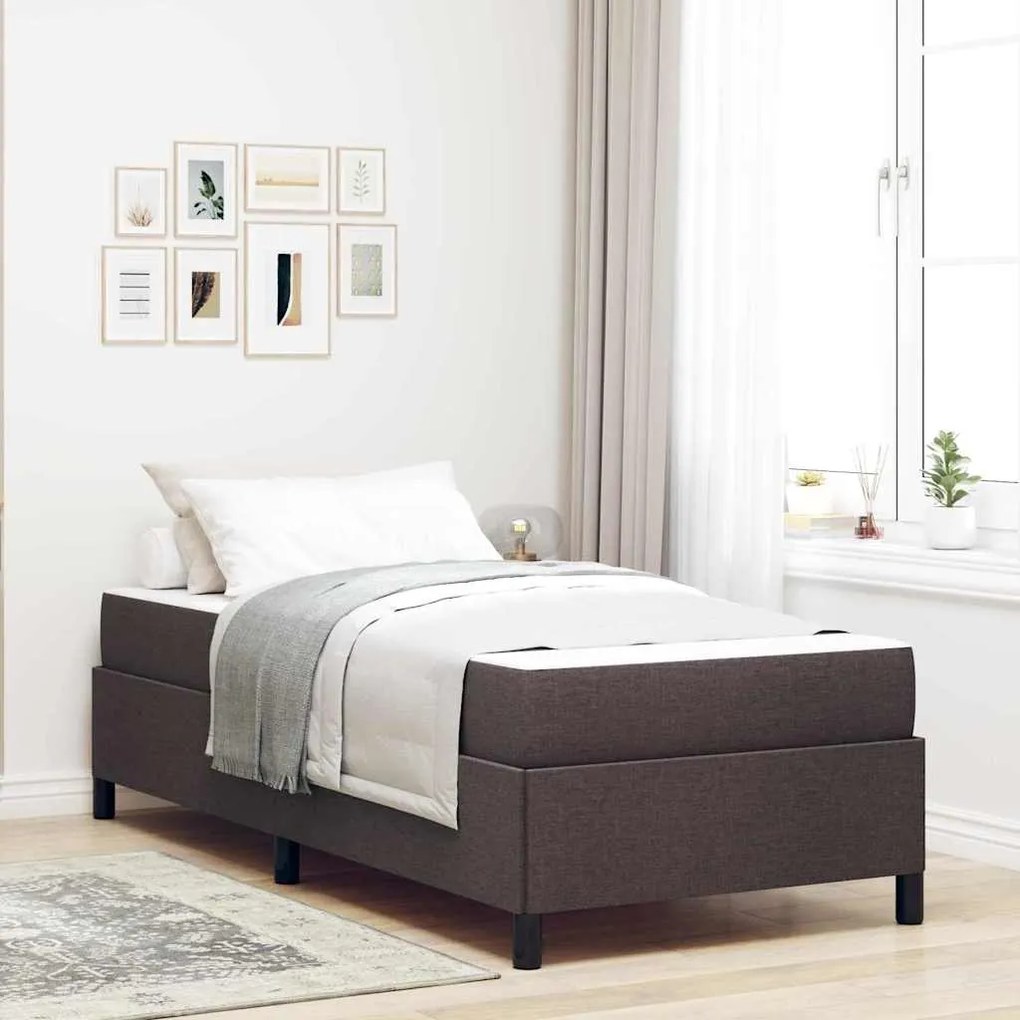 vidaXL Κρεβάτι με ελατήρια Καφέ 100 x 200 cm