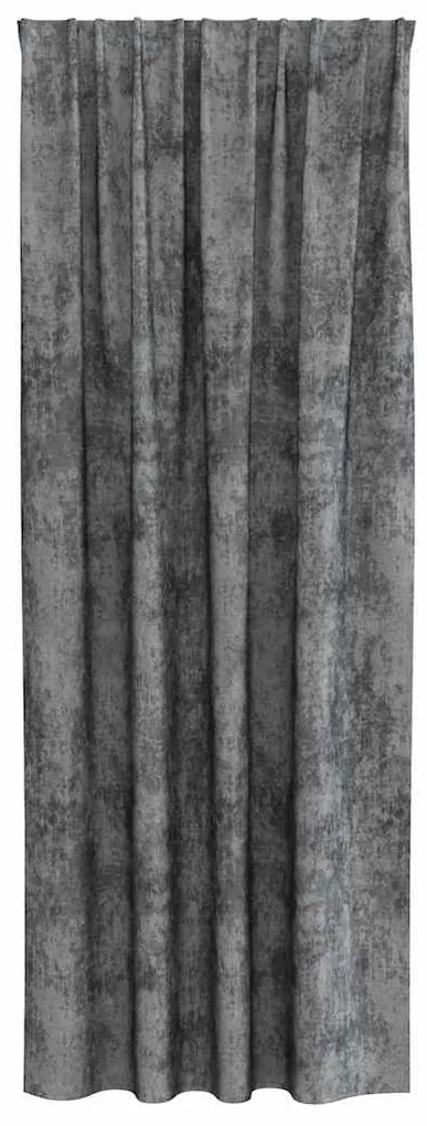 vidaXL Κουρτίνα με κουρτίνες 2 pcs Γκρι 260 x 140 εκ. Βελούδο