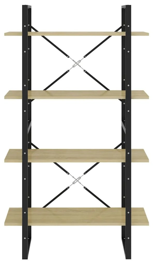 vidaXL Βιβλιοθήκη με 4 Ράφια Sonoma Δρυς 80x30x140 εκ. από Επεξ. Ξύλο