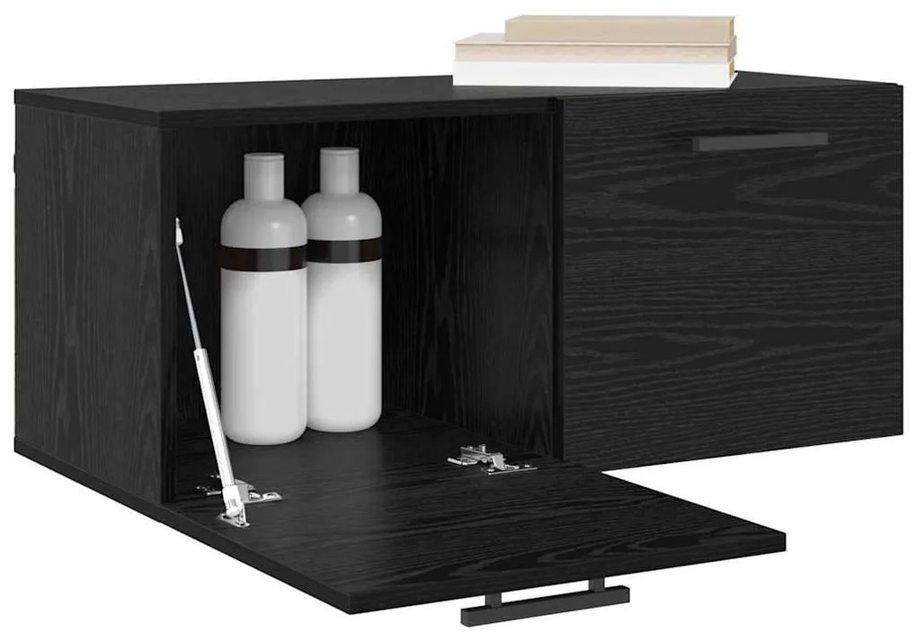 vidaXL Ντουλάπα Τοίχου Μαύρη δρυς 80 x 36.5 x 35 cm Επεξεργασμένο ξύλο