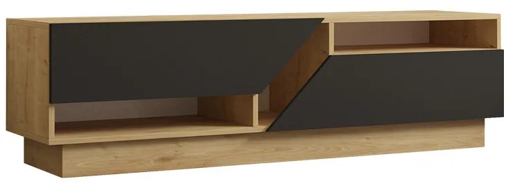 Έπιπλο τηλεόρασης Cogo σε oak- ανθρακί απόχρωση 160x40x45εκ Υλικό: MELAMINE COATED PARTICLE BOARD  18mm. 120-000544