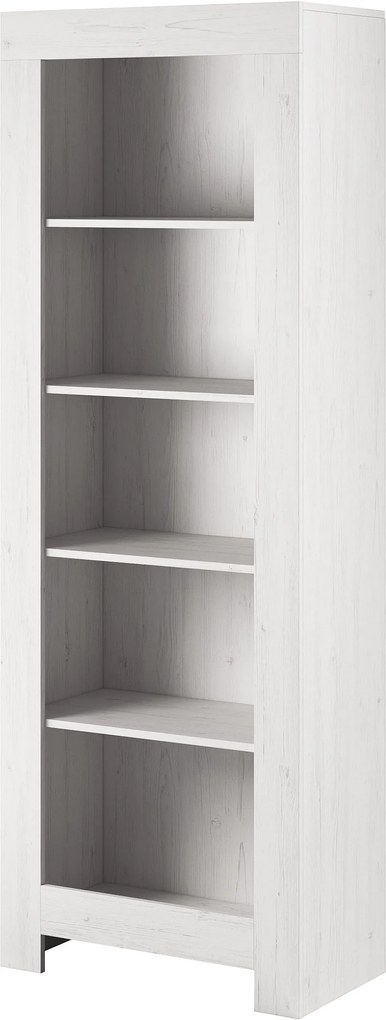 Βιβλιοθήκη Rene: Λευκό παλαιωμένο 70x197x37cm