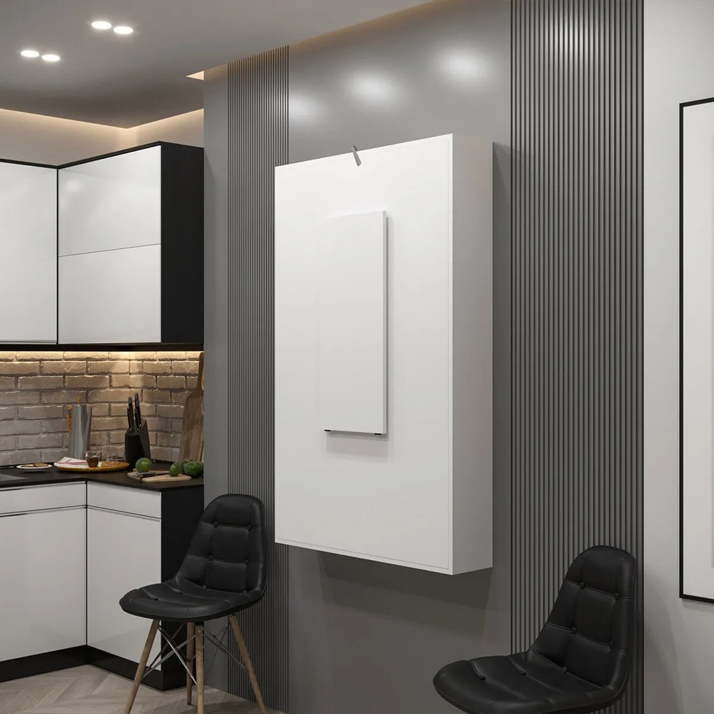 Τραπέζι Hartford 428, Άσπρο, 73x80x130cm, 39 kg, Πλαστικοποιημένη μοριοσανίδα | Epipla1.gr