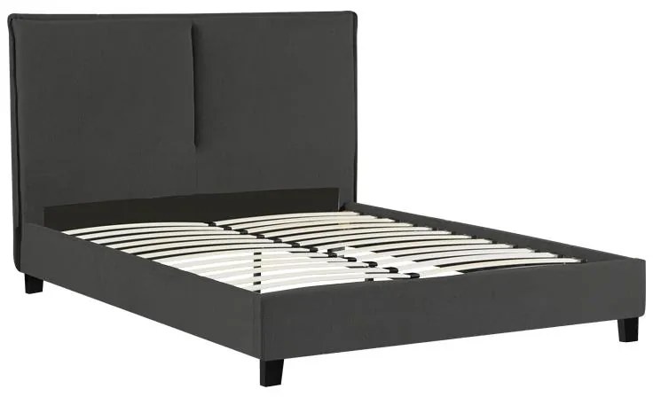 Κρεβάτι διπλό Majus ύφασμα ανθρακί-beige 160x200εκ 170x214x115 εκ.