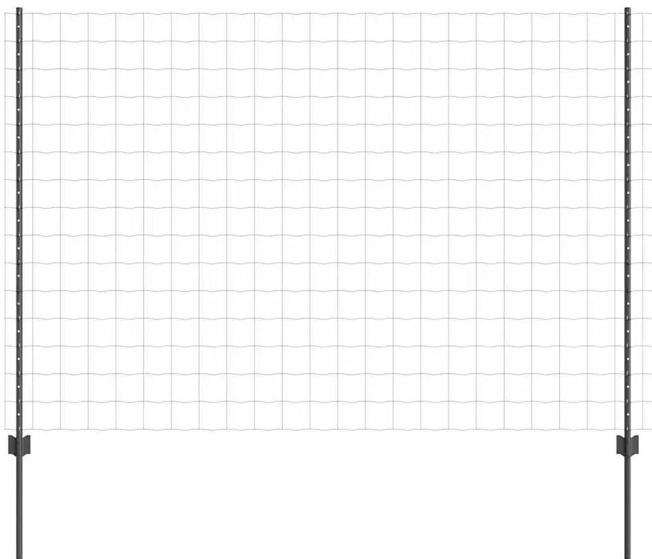vidaXL Φράχτης με Στήλες. Γκρι 1.5 x 10 m Ατσάλι