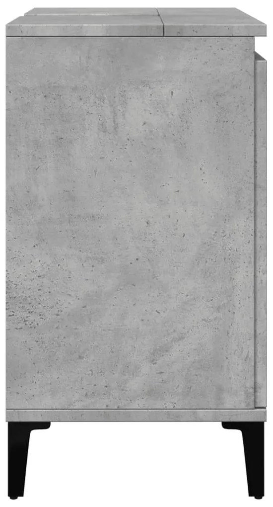 vidaXL Ντουλάπι Νιπτήρα Γκρι Σκυρ. 58x33x60 εκ. Επεξεργασμένο Ξύλο