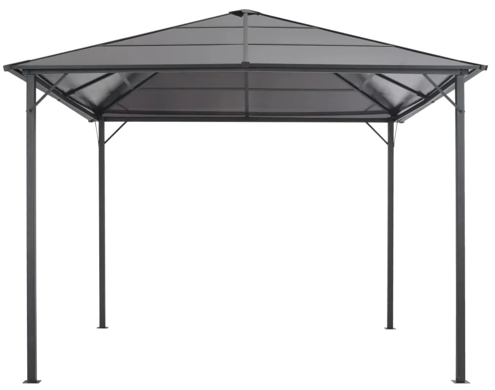 vidaXL Κιόσκι με Οροφή Ανθρακί 3 x 3 μ. από Αλουμίνιο