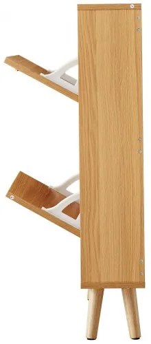 VEVOR Shoe Cabinet with 2 Flip Drawers Rattan Shoe Storage Cabinet for Entryway