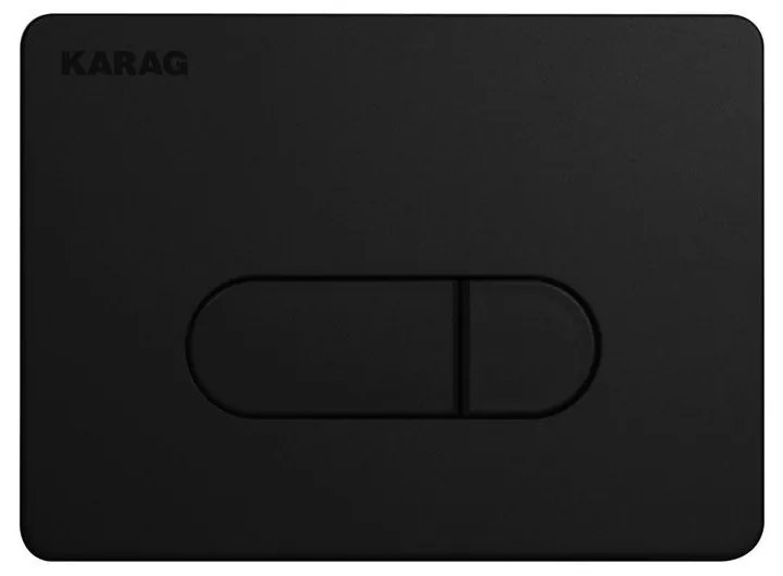 Karag S228-020 Siena Πλακέτα Καζανακίου Διπλής Λειτουργίας Black Matt