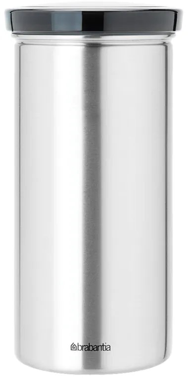 Brabantia 646988 Βάζο για 18 κάψουλες καφέ Matt Steel Fingerprint Proof, Grey Lid