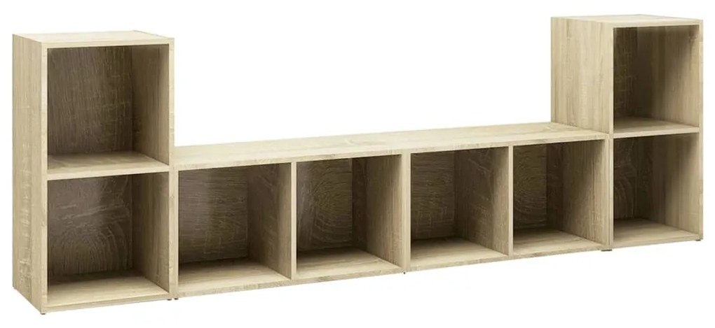 Έπιπλα Τηλεόρασης 4 τεμ Sonoma Δρυς 72x35x36,5εκ Επεξ. Ξύλο 3079973