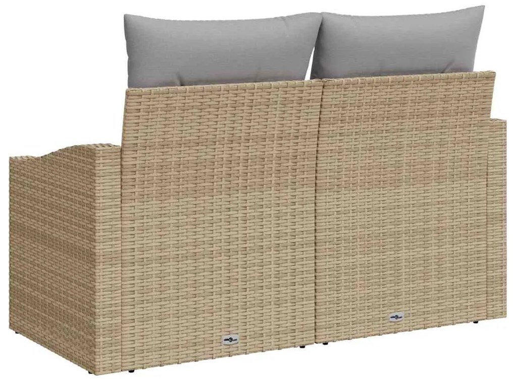 vidaXL Καναπές Κήπου με μαξιλάρι Μπεζ 123 x 62 x 69εκ συνθετικό ρατάν