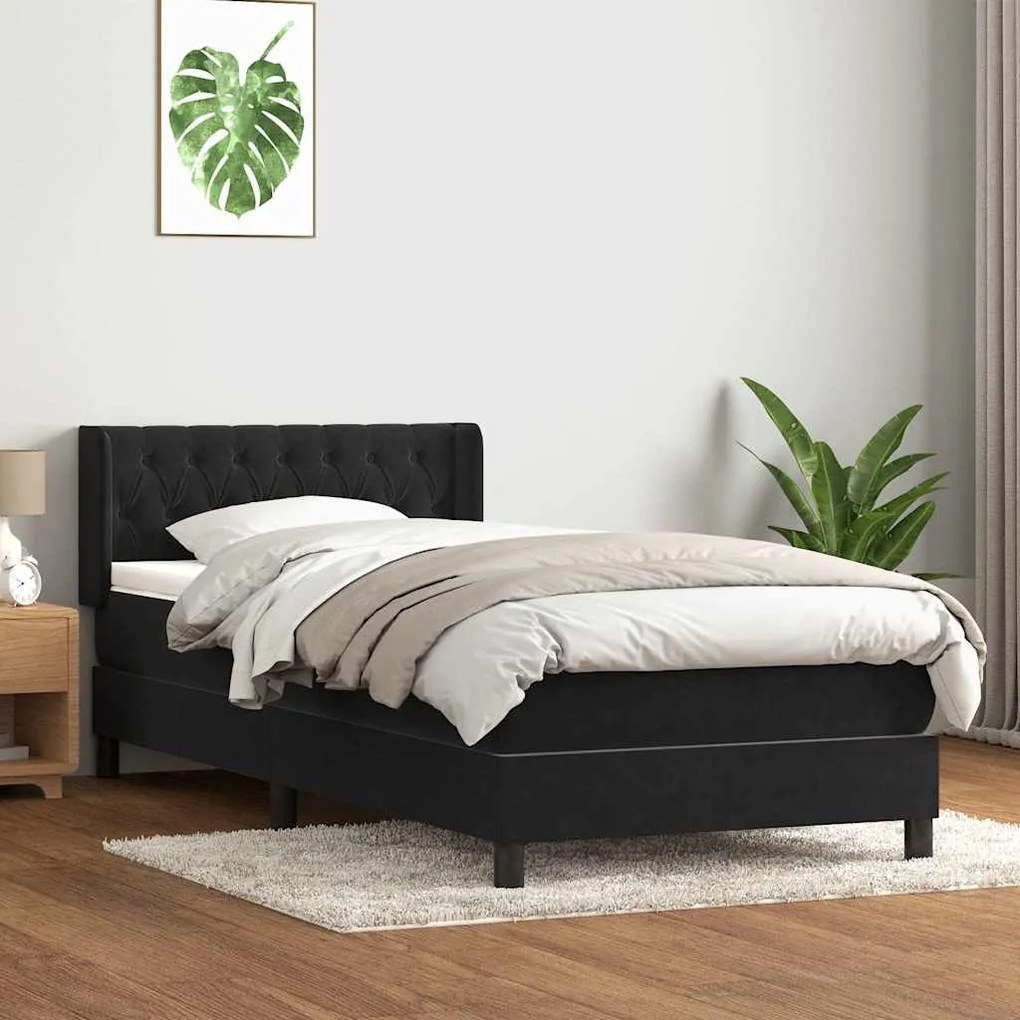 ΚΡΕΒΑΤΙ BOXSPRING ΜΕ ΣΤΡΩΜΑ ΜΑΥΡΟ 90X220 ΕΚ. ΒΕΛΟΥΔΙΝΟ 3318395