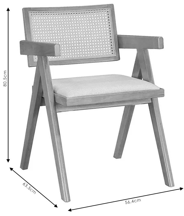 ΠΟΛΥΘΡΟΝΑ WINSLOW PAKOWORLD ΞΥΛΟ RUBBERWOOD ΜΑΥΡΟ-PVC RATTAN ΦΥΣΙΚΟ-ΥΦΑΣΜΑ ΓΚΡΙ