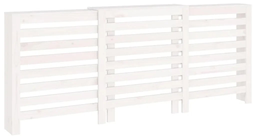 vidaXL Κάλυμμα Καλοριφέρ Λευκό 210x21x85 εκ. από Μασίφ Ξύλο Πεύκου