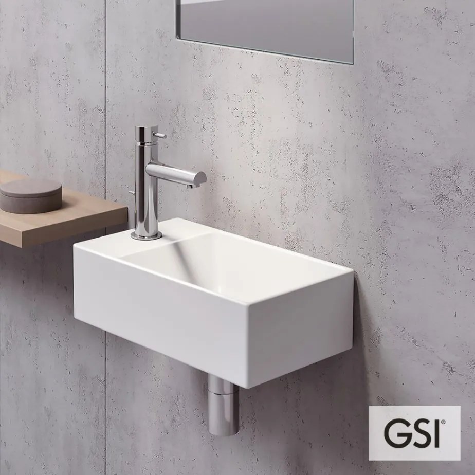 Νιπτήρας Kube-x GSI white-Μήκος 40 εκ.