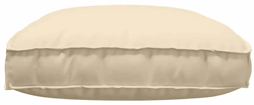 vidaXL Μαξιλάρι παλέτας για κάθισμα Μπεζ 120 x 80 x 12 cm