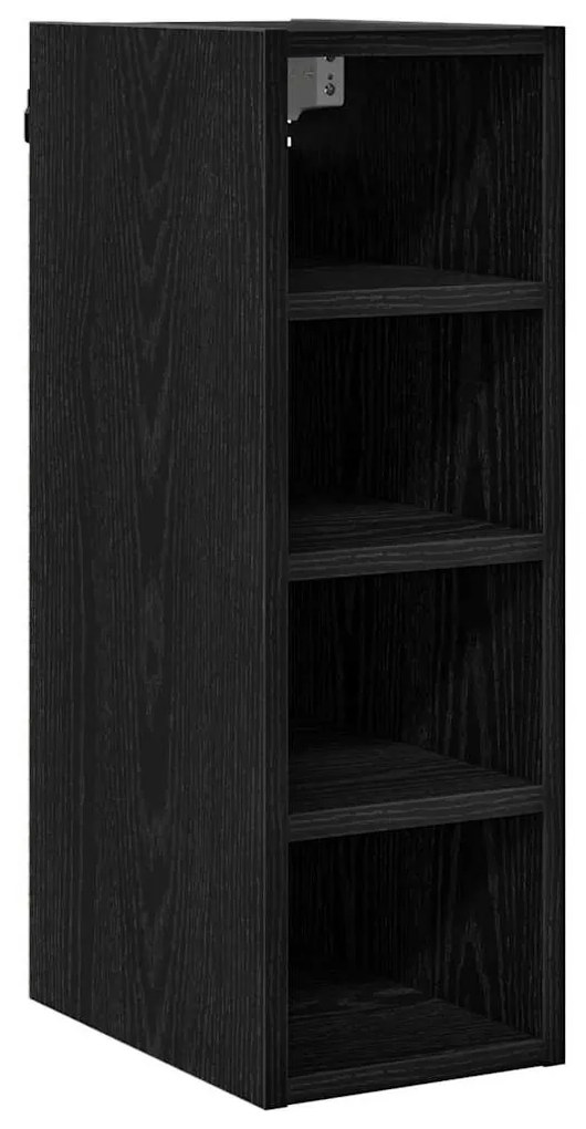 vidaXL Κρεμαστό ντουλάπι με ράφι Μαύρη δρυς 20 x 29,5 x 60 εκ.