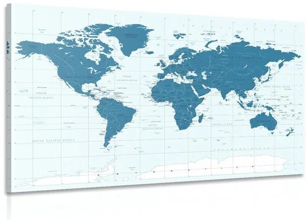 Εικόνα πολιτικό χάρτη του κόσμου σε μπλε
