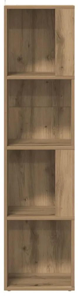vidaXL Γωνιακό Έπιπλο Τεχνίτης δρυς 33x33x132 εκ. από Επεξεργ. Ξύλο