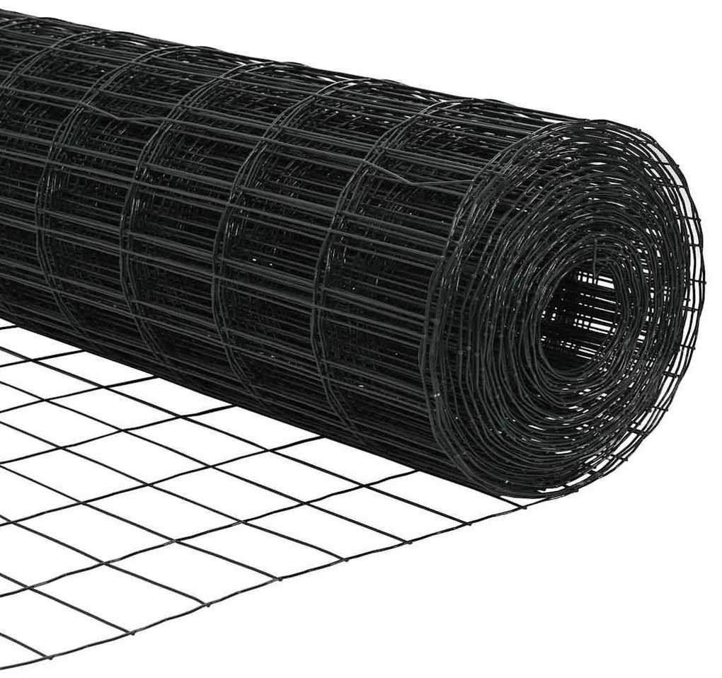 vidaXL Φράχτης Εuro Γκρι 0,4 x 10 μ Σίδηρος με επικάλυψη PVC