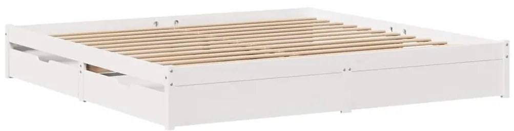 vidaXL Σκελετός Κρεβ. Χωρίς Στρώμα Λευκό 180x200 εκ Μασίφ Πεύκο