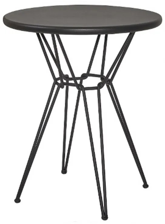 Τραπέζι Κήπου Cologne/T4 02-00-1028 Φ70x74cm Black