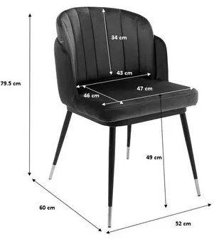 Καρέκλα Hojas Μπεζ 52x58x81εκ - Μπεζ