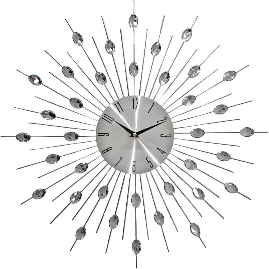 Ρολόι Τοίχου Με Διάφανους Κρυστάλλους Μέταλλο 56x56x4cm ANKOR