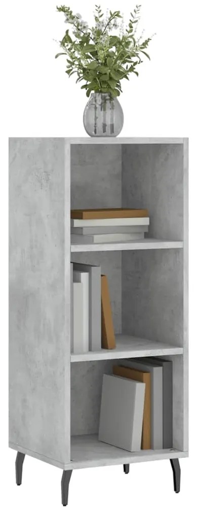 vidaXL Ντουλάπι Γκρι Σκυροδέματος 34,5x32,5x90 εκ. Επεξεργασμένο Ξύλο