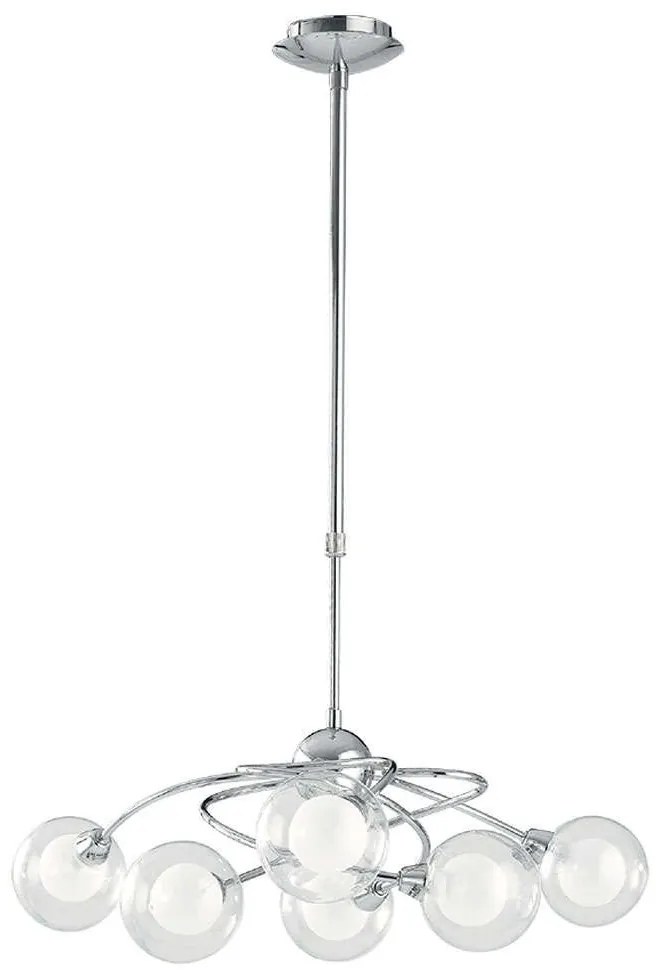 Φωτιστικό Οροφής Blog I-BLOG-6 6xG9 72x109cm Chrome Luce Ambiente Design Μέταλλο,Γυαλί