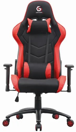 GEMBIRD GAMING CHAIR LEATHER BLACK/RED