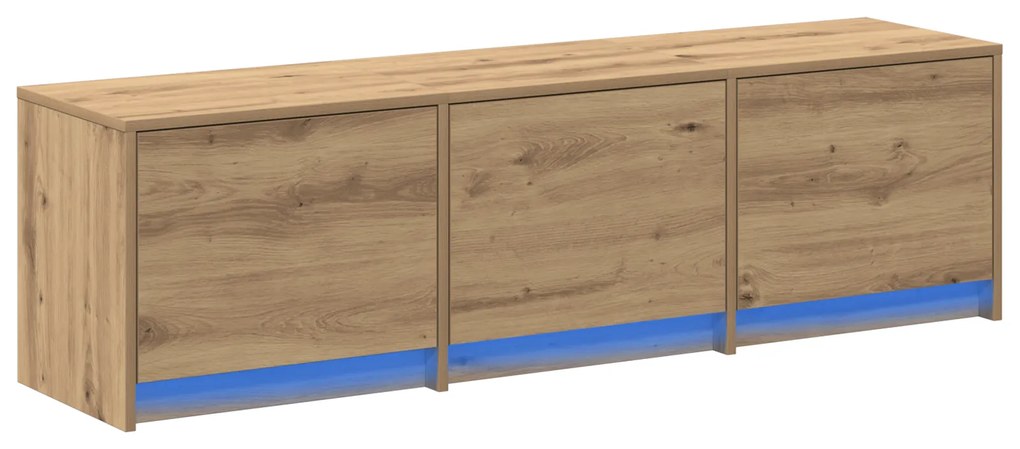 vidaXL Ντουλάπα Τηλεόρασης με LED Καρυδιά 140x34x40 εκ. Επεξεργασμένο Ξύλο