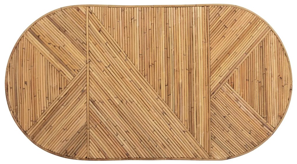 Τραπεζάκι σαλονιού GATSBY Οβάλ TOP Rattan σε Φυσικό 110x59x39Υεκ. 110x59x39 εκ.