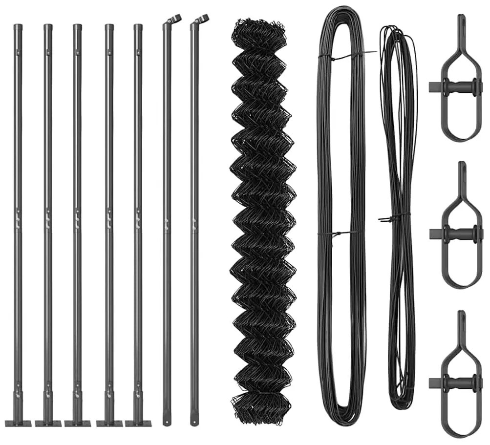 vidaXL Στύλος Περιφράξεων Γκρι 10 x 1,4 μ (Δίχτυ 40 x 40 χιλιοστά)