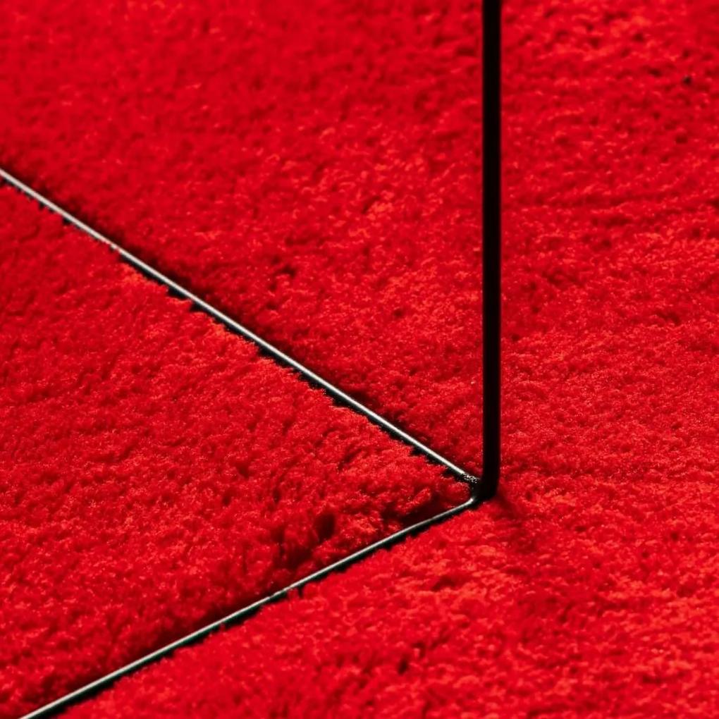 Χαλί HUARTE με Κοντό Πέλος Μαλακό/ Πλενόμενο Κόκκινο 80x250 εκ. - Κόκκινο