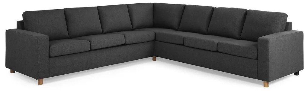 Γωνιακός Καναπές Scandinavian Choice C152, Δρυς, Ανθρακί, 284x284x80cm, Πόδια: Ξύλο | Epipla1.gr