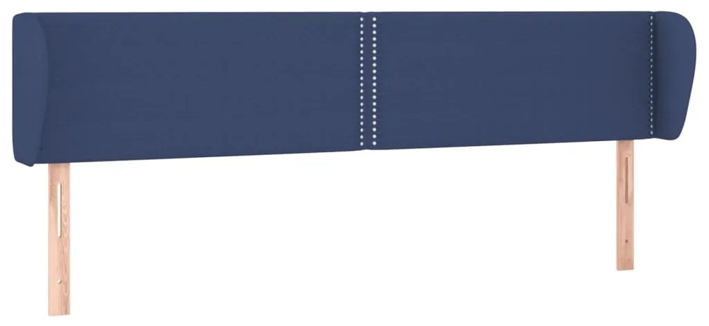 vidaXL Κεφαλάρι με Πτερύγια Μπλε 203 x 23 x 78/88 εκ. Υφασμάτινο
