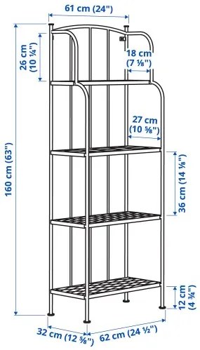 LÄCKÖ ραφιέρα, εξωτερικού χώρου, 61x160 cm 201.518.37