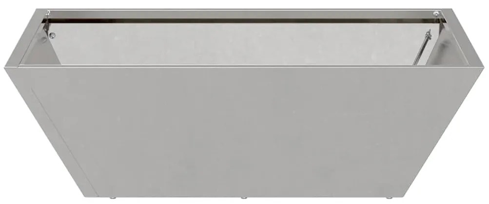 vidaXL Γλάστρα Κήπου Ασημί 50 x 50 x 15 cm Ανοξείδωτο ατσάλι