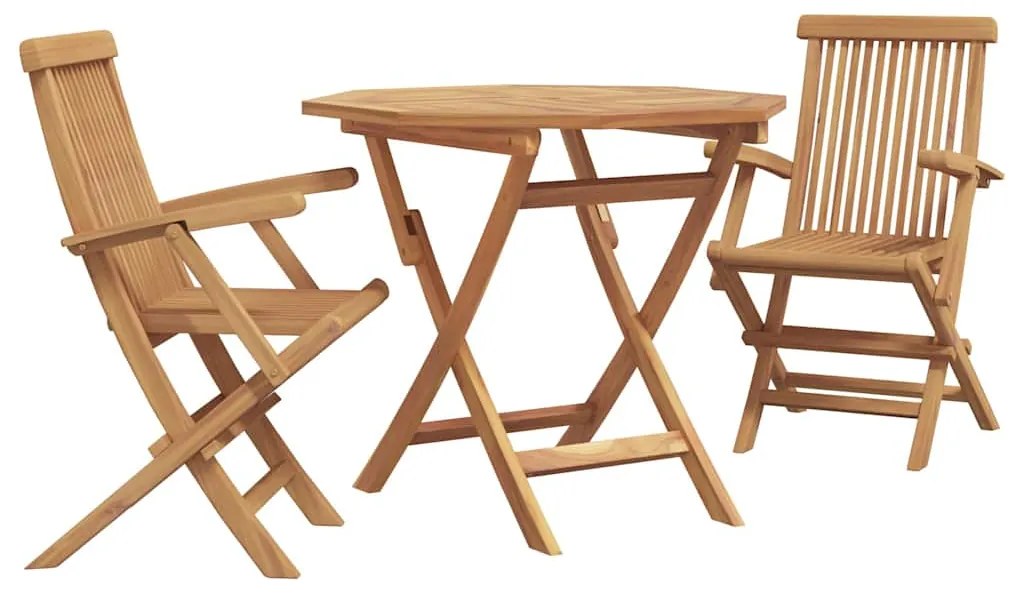 vidaXL Σετ Τραπεζαρίας Κήπου 2 pcs Καφέ Μασίφ ξύλο teak